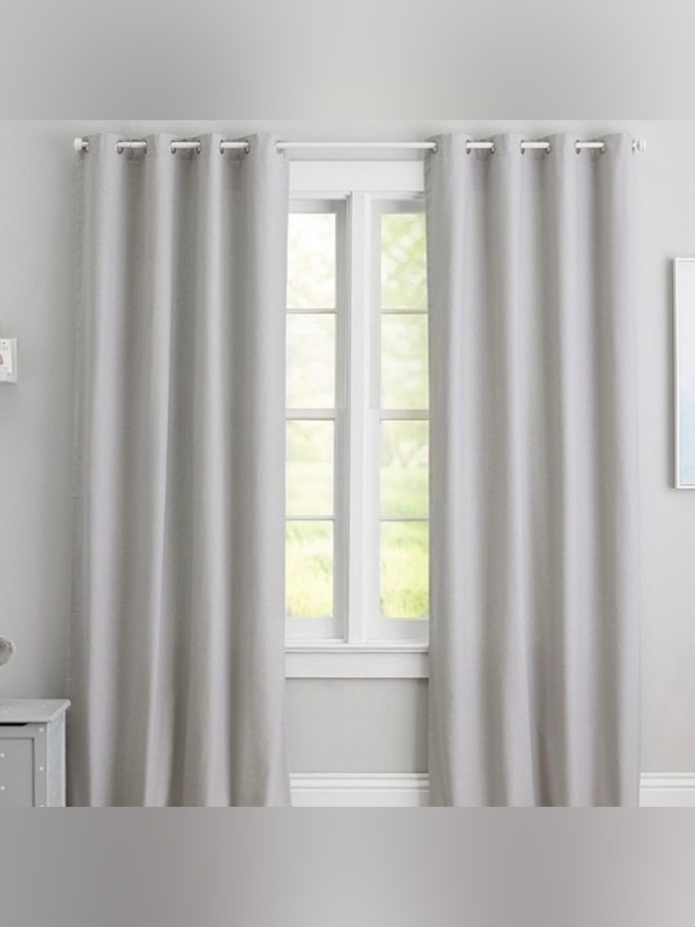 Pottery Barn Kids Hayden Gray Blackout Curtains - 4 panels